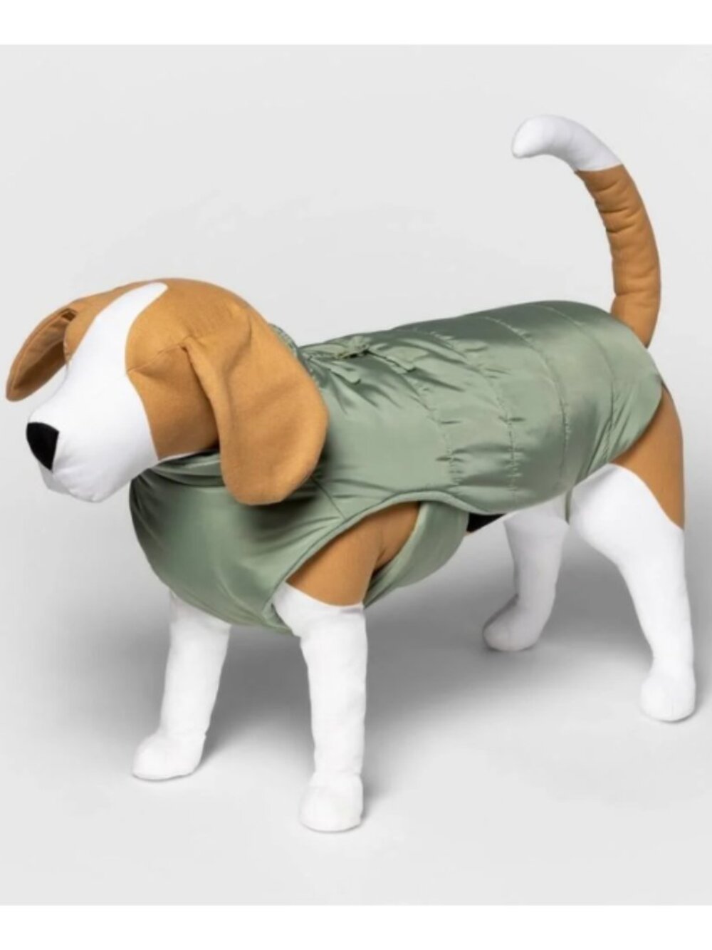 Boots & Barkley Green Dog Puffer Jacket Buckle Fleece Lined XL New